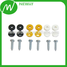OEM Supply Durable Car Licence Plate Fixing Srew With White Cap
